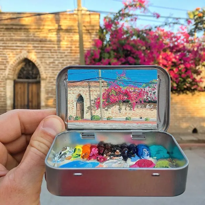 Artist Creates 30 Mini Plein Air Paintings In Altoids Tins