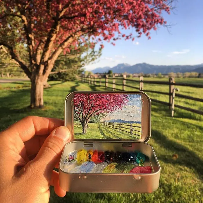 Artist Creates 30 Mini Plein Air Paintings In Altoids Tins