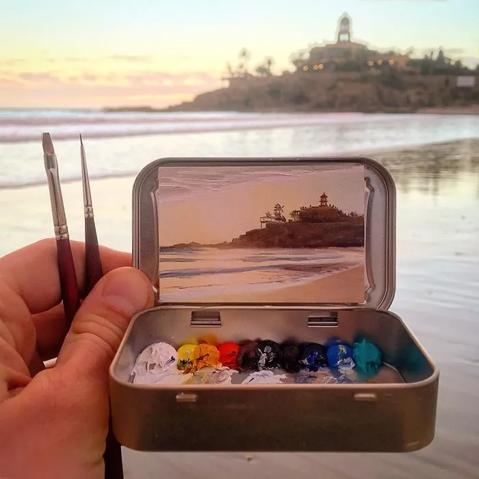 Artist Creates 30 Mini Plein Air Paintings In Altoids Tins