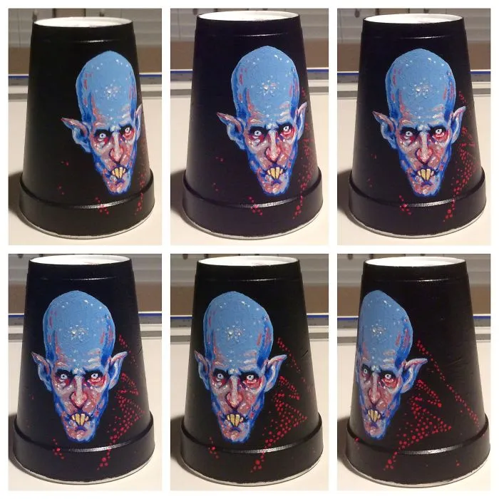 New Acrylic Drawings On Styrofoam Cups (Cont.)