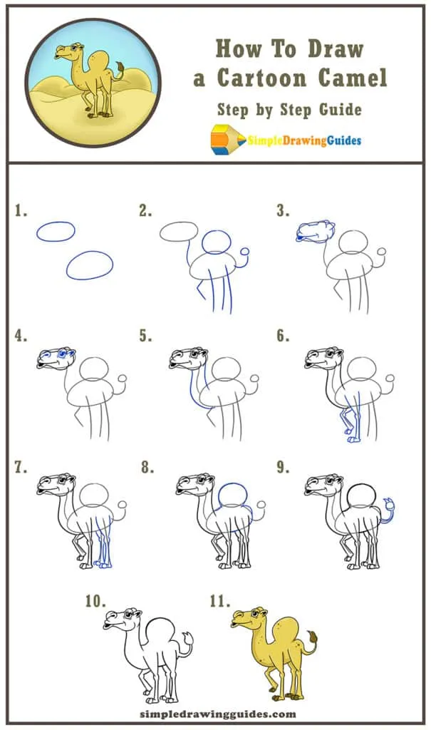 A Step-By-Step Cartoon Camel Drawing Guide