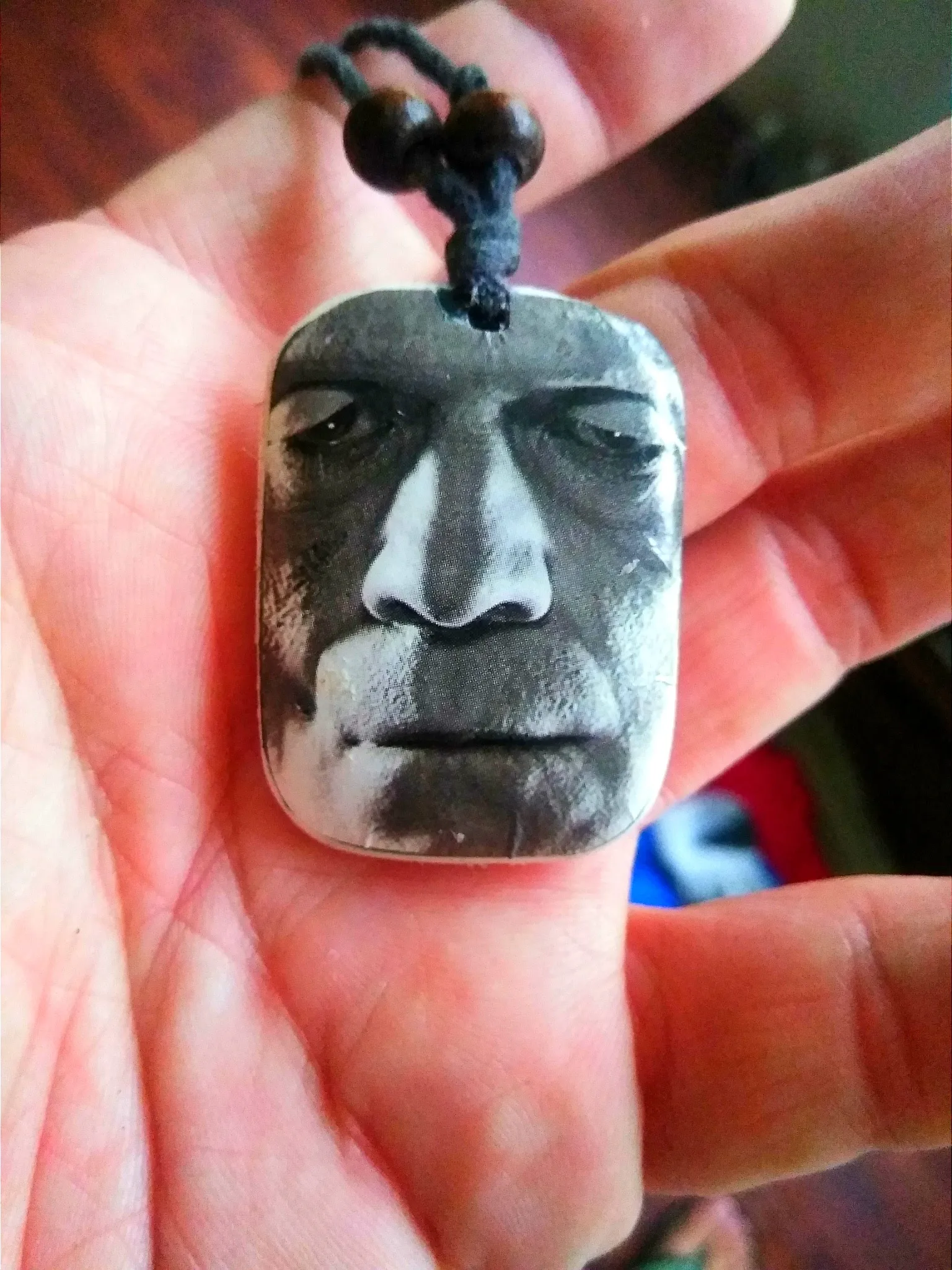 Custom Made Frankenstein's Monster Necklace I Did.