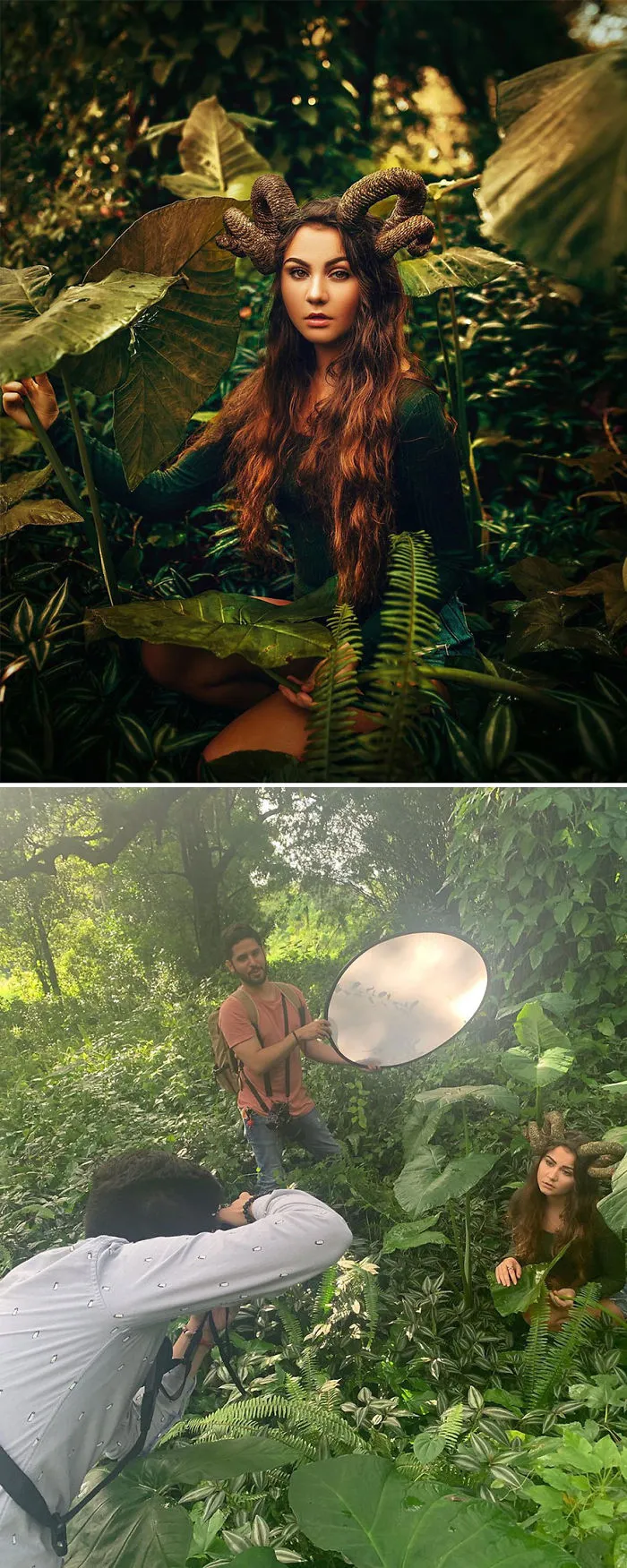 Photographer Shows The Behind-The-Scenes Of His Stunning Women's Portraits And His 182k Followers Love It (60 Pics)