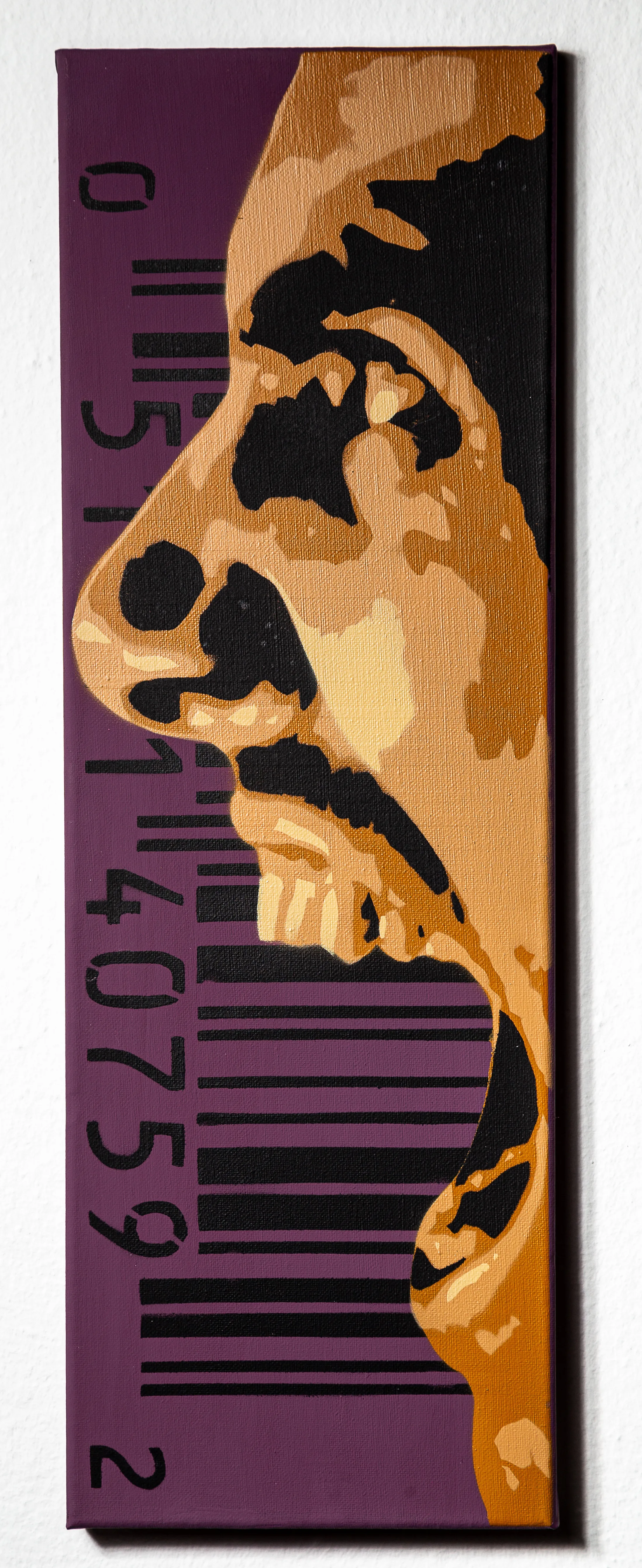 Stencil Art On Canvas. I Call It "The Scream" 20cm X 60cm.