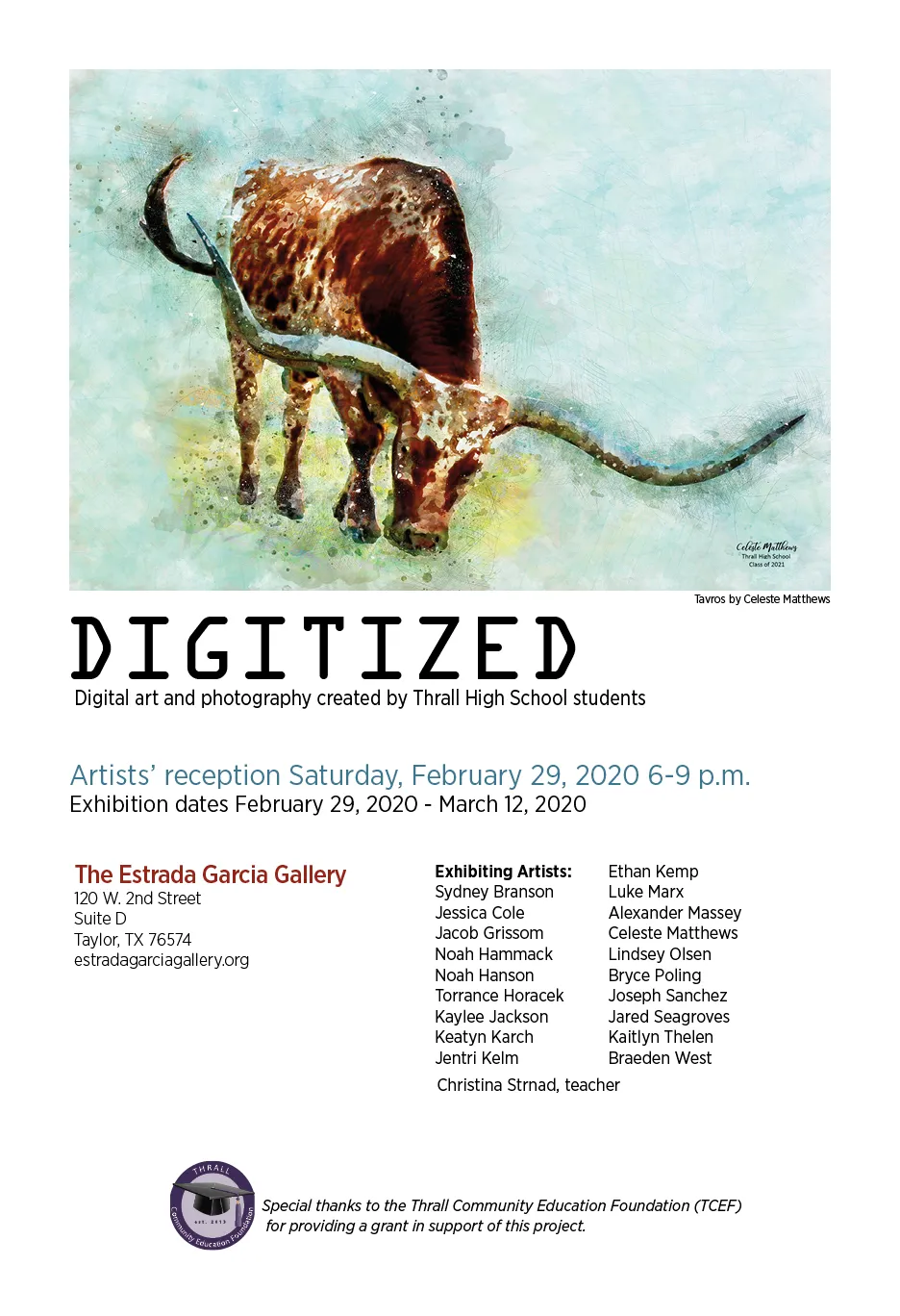 Art Exhibition - Thrall High School Art Students