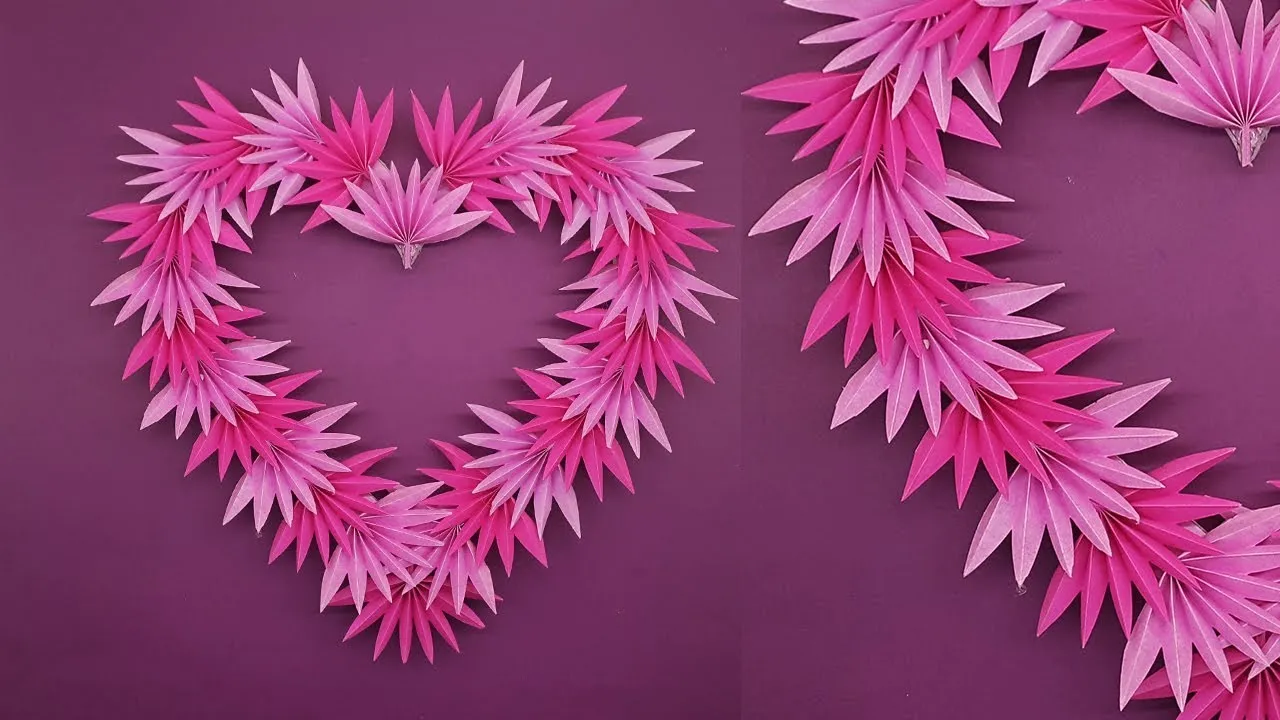 Paper Wreath For Valentine's Day Decoration | Dollar Tree DIY Valentines Home Decor