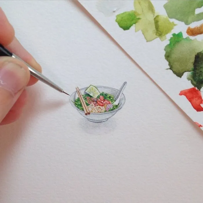 These 96 Tiny Paintings By Brooke Rothshank Are One-Inch Replicas Of Everyday Things