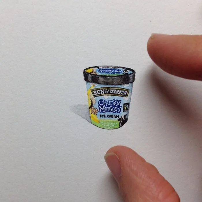 These 96 Tiny Paintings By Brooke Rothshank Are One-Inch Replicas Of Everyday Things