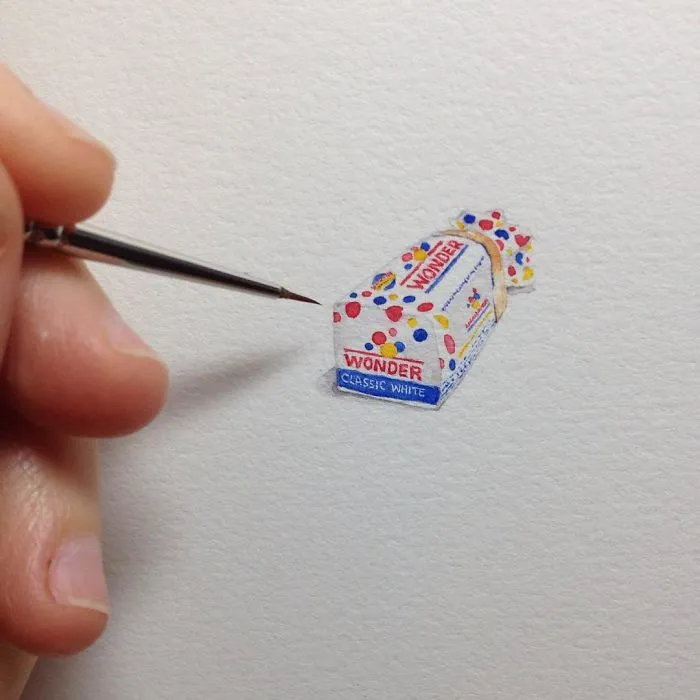 These 96 Tiny Paintings By Brooke Rothshank Are One-Inch Replicas Of Everyday Things