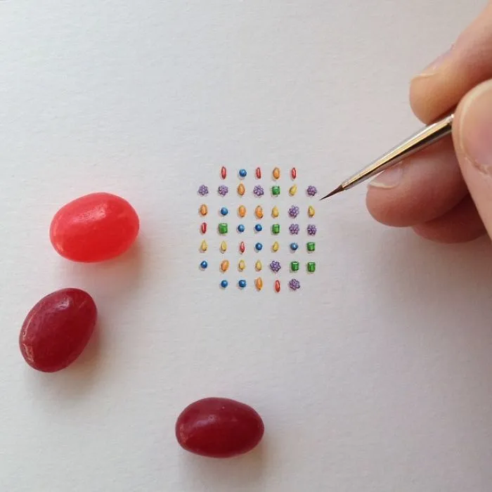 These 96 Tiny Paintings By Brooke Rothshank Are One-Inch Replicas Of Everyday Things