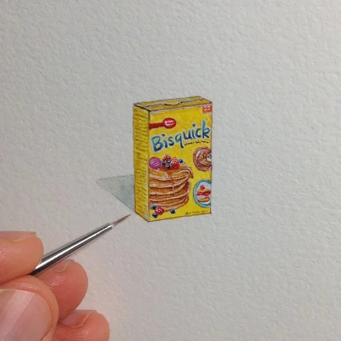 These 96 Tiny Paintings By Brooke Rothshank Are One-Inch Replicas Of Everyday Things