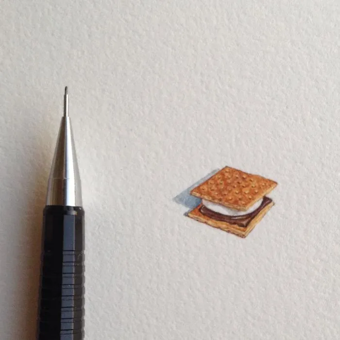 These 96 Tiny Paintings By Brooke Rothshank Are One-Inch Replicas Of Everyday Things