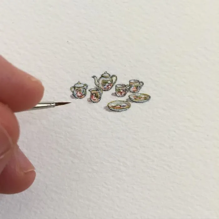 These 96 Tiny Paintings By Brooke Rothshank Are One-Inch Replicas Of Everyday Things