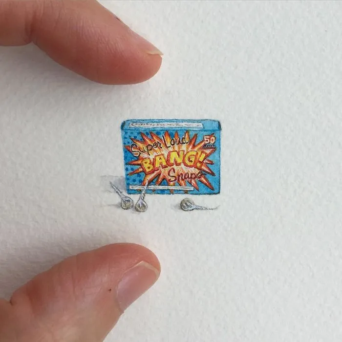 These 96 Tiny Paintings By Brooke Rothshank Are One-Inch Replicas Of Everyday Things
