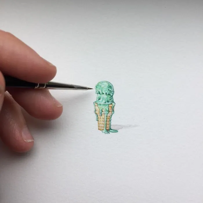 These 96 Tiny Paintings By Brooke Rothshank Are One-Inch Replicas Of Everyday Things
