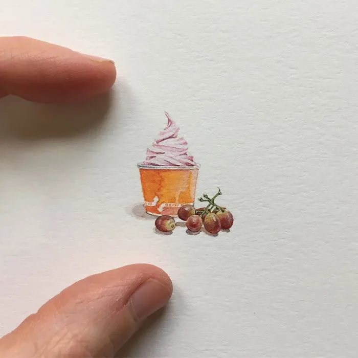 These 96 Tiny Paintings By Brooke Rothshank Are One-Inch Replicas Of Everyday Things
