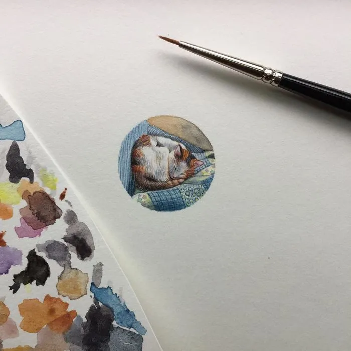 These 96 Tiny Paintings By Brooke Rothshank Are One-Inch Replicas Of Everyday Things