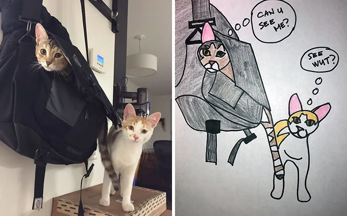 Esta protectora de animales promete hacer un dibujo cutre pero original de tu mascota por cada donación de 15$, y estos son los resultados (35 fotos)