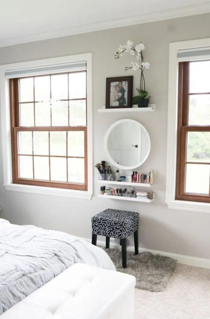Use Picture Ledges For A Miniature Vanity 'Table'