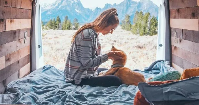 A Solo Female Traveler In A Converted Van With Her Puppy- Living On The Road Can Be An Incredible!