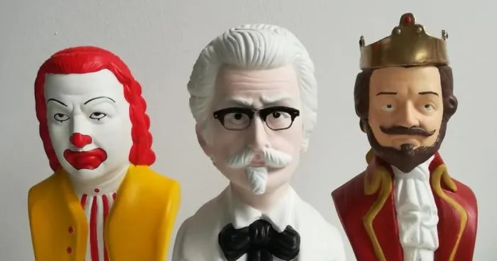 I Made The Fastfood Trio Out Of Thrift Shop Busts