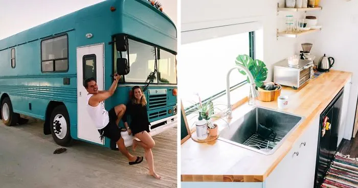25' Blue Bird Bus Conversion Feels More Like A Home Than A Bus