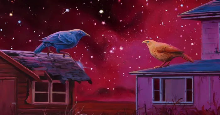 I Make Paintings Based On The Fabled Story Of The Bowerbird