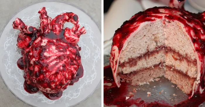 I Made This Valentine's Day Realistic Human Heart Cake And Here's How