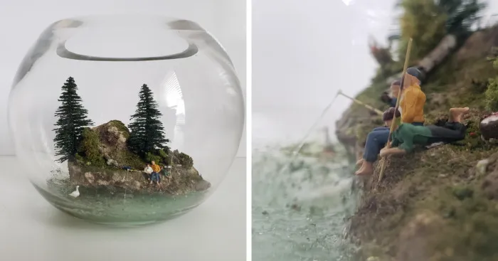 I Created A Miniature Scene In A Bowl