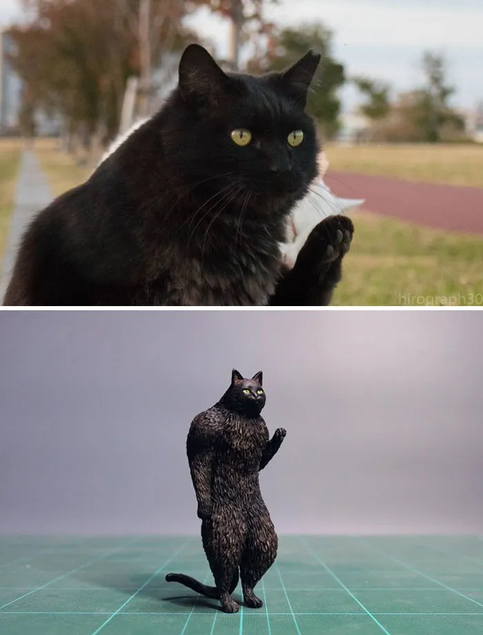Japanese Artist Turns Hilarious Animal Moments Into Sculptures, And The Result Makes Them Even Funnier (30 Pics)