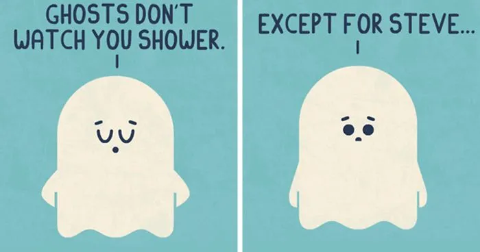 I Created Comics That Show The Funny Side Of Ghosts (16 Pics)