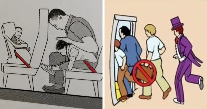 Turns Out Some Flight Safety Cards Are Beyond Hilarious, So Here Are 20 Of Them