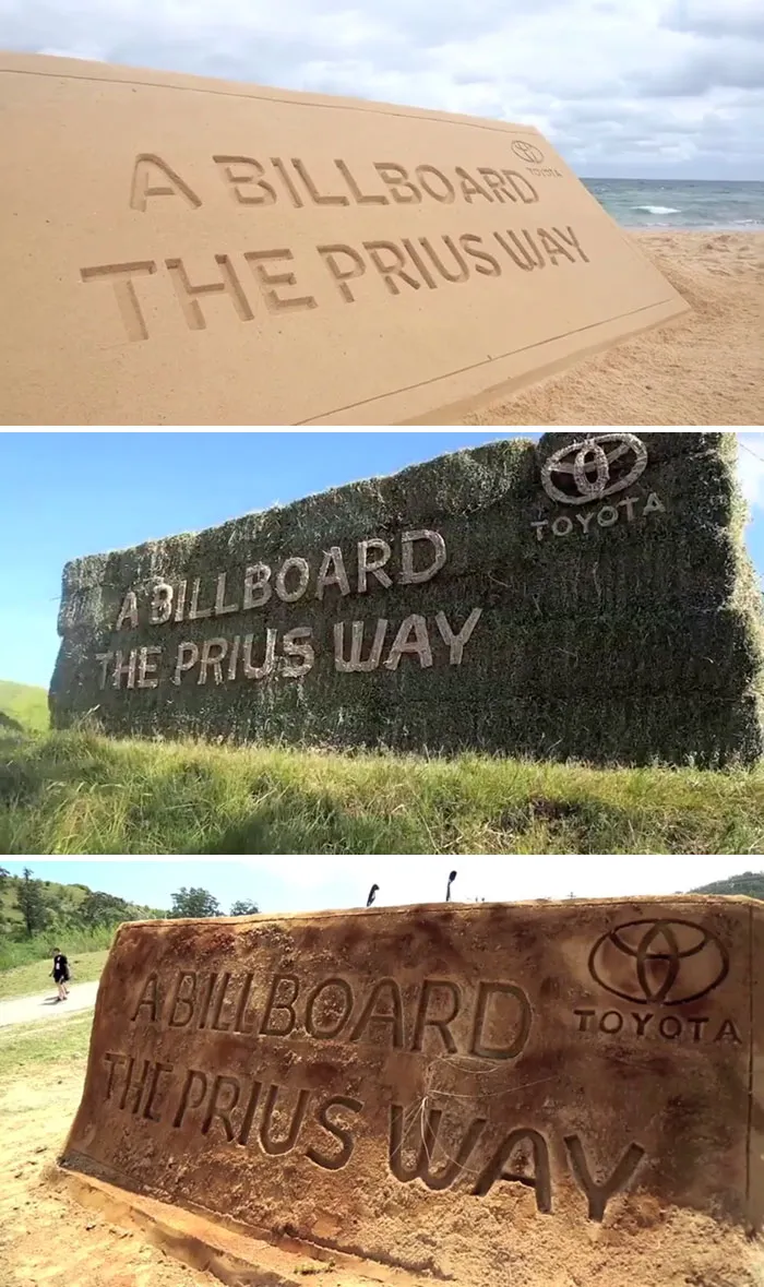 The Billboards That Came From Nature And Went Back To Nature For Toyota Prius Ad Campaign