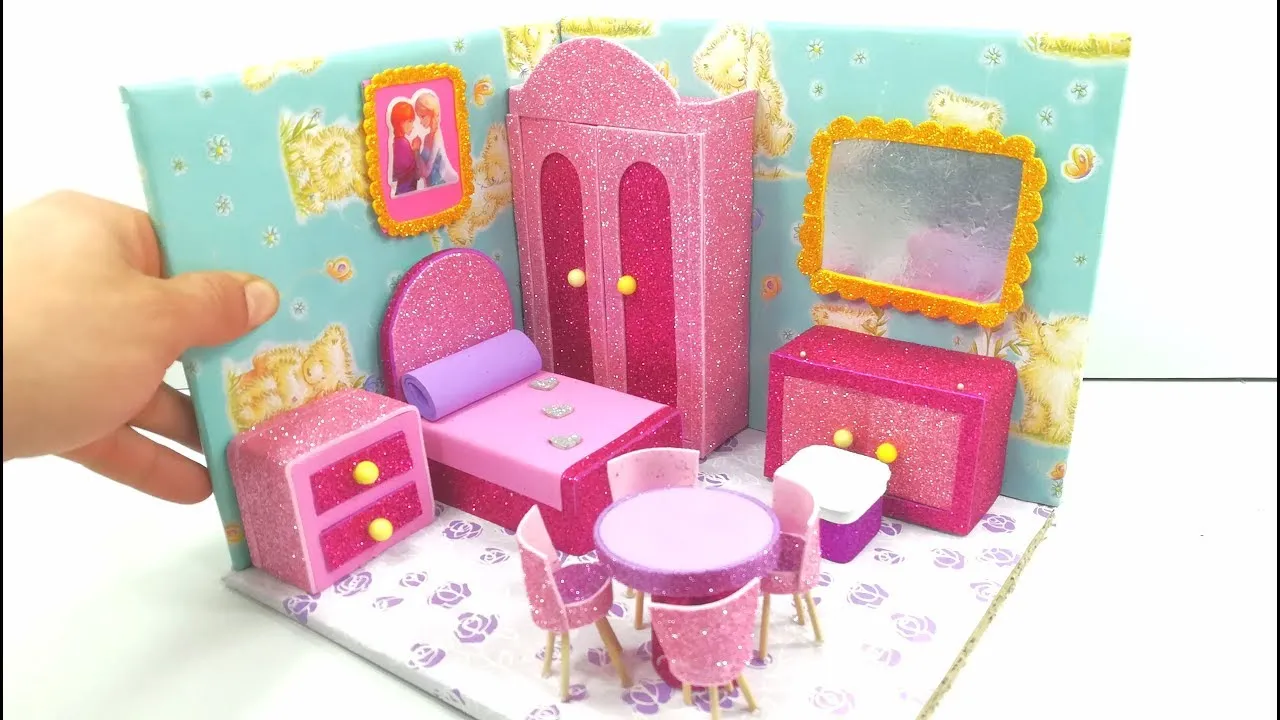 DIY Miniature Dollhouse How To Make Bedroom For Disney Princess