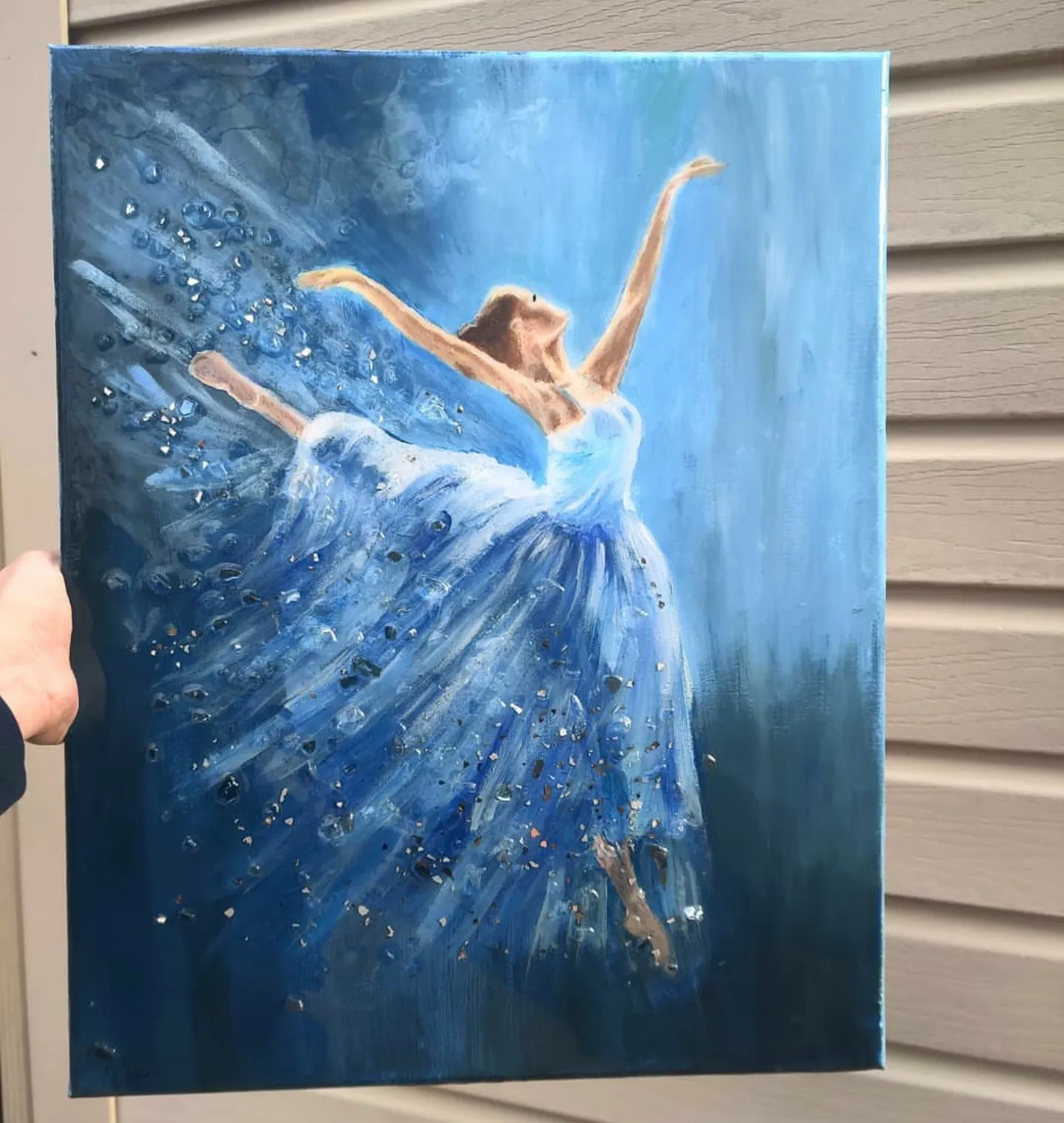 Paintings With Recycled And Hand Broken Embellishments By Erinlee Arts