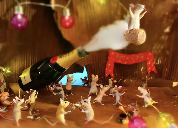 My Teenage Daughter Built Me A Theatre Box So I Could Create Dreamy 3D Scenes With My Needle-Felted Animals (40 Pics)