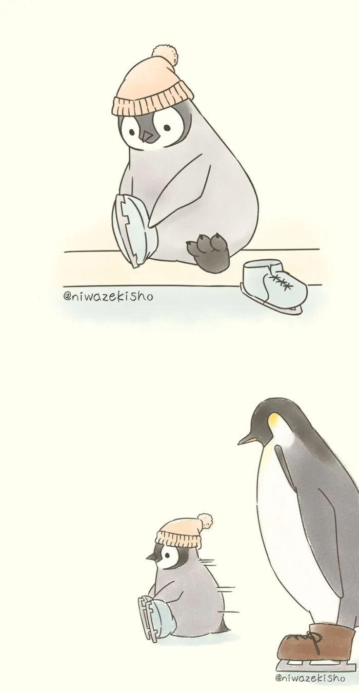 Esta artista dibuja cómics sobre un adorable pingüinito que la fastidia cada vez que intenta hacer algo (30 imágenes)