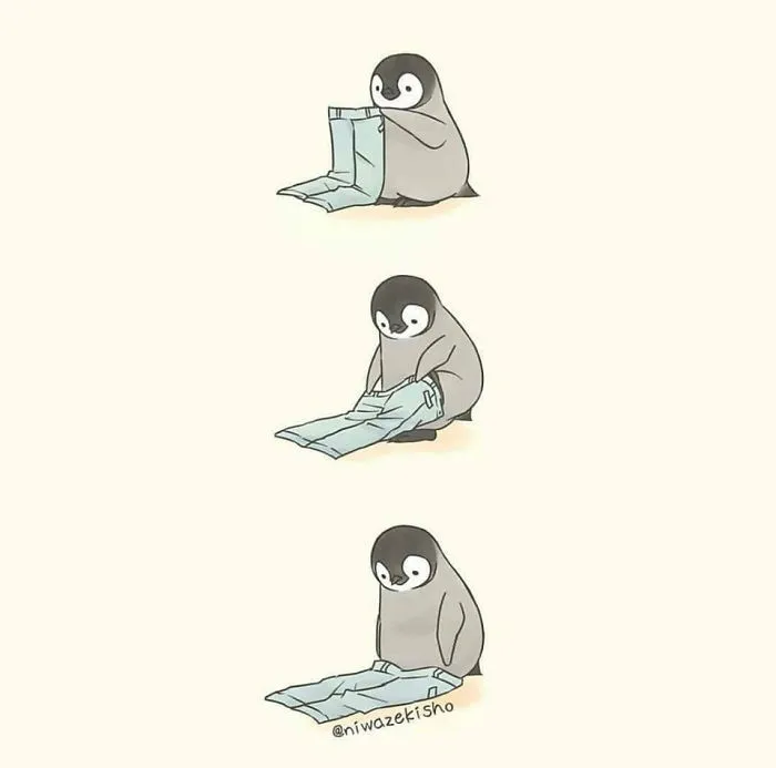 Esta artista dibuja cómics sobre un adorable pingüinito que la fastidia cada vez que intenta hacer algo (30 imágenes)