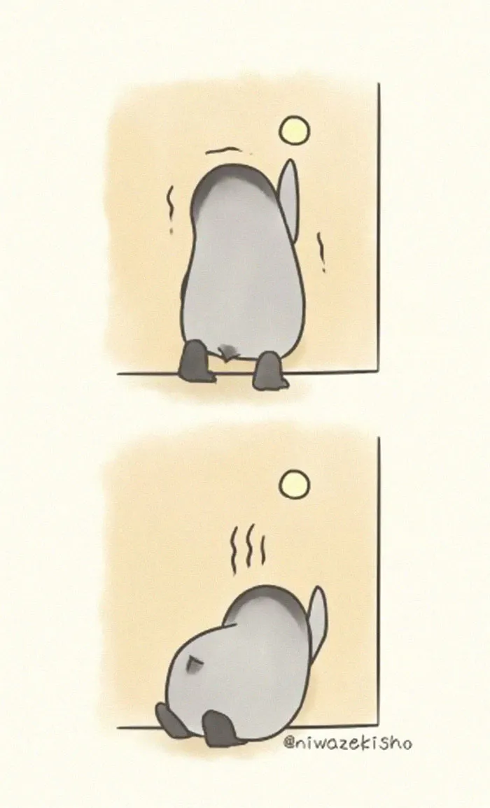 Esta artista dibuja cómics sobre un adorable pingüinito que la fastidia cada vez que intenta hacer algo (30 imágenes)