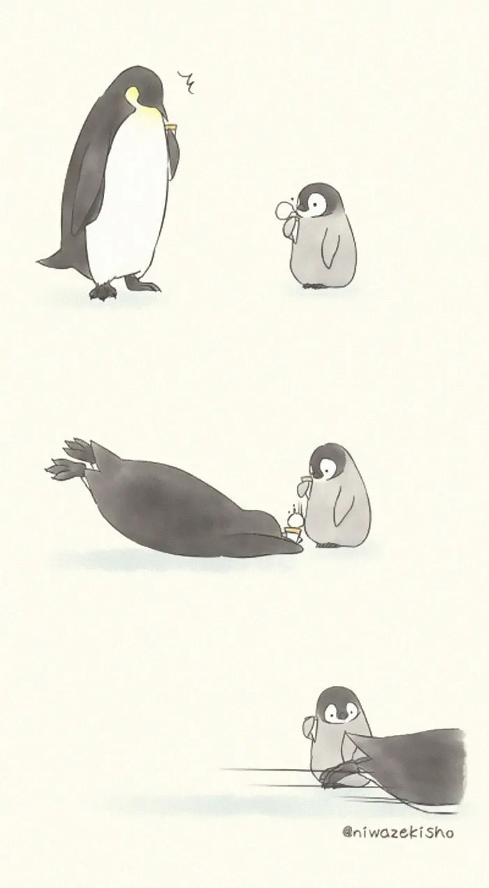 This Artist Draws Comics About A Little Penguin Who Fails At Basic Life Tasks, Except Being Super Cute (30 Pics)