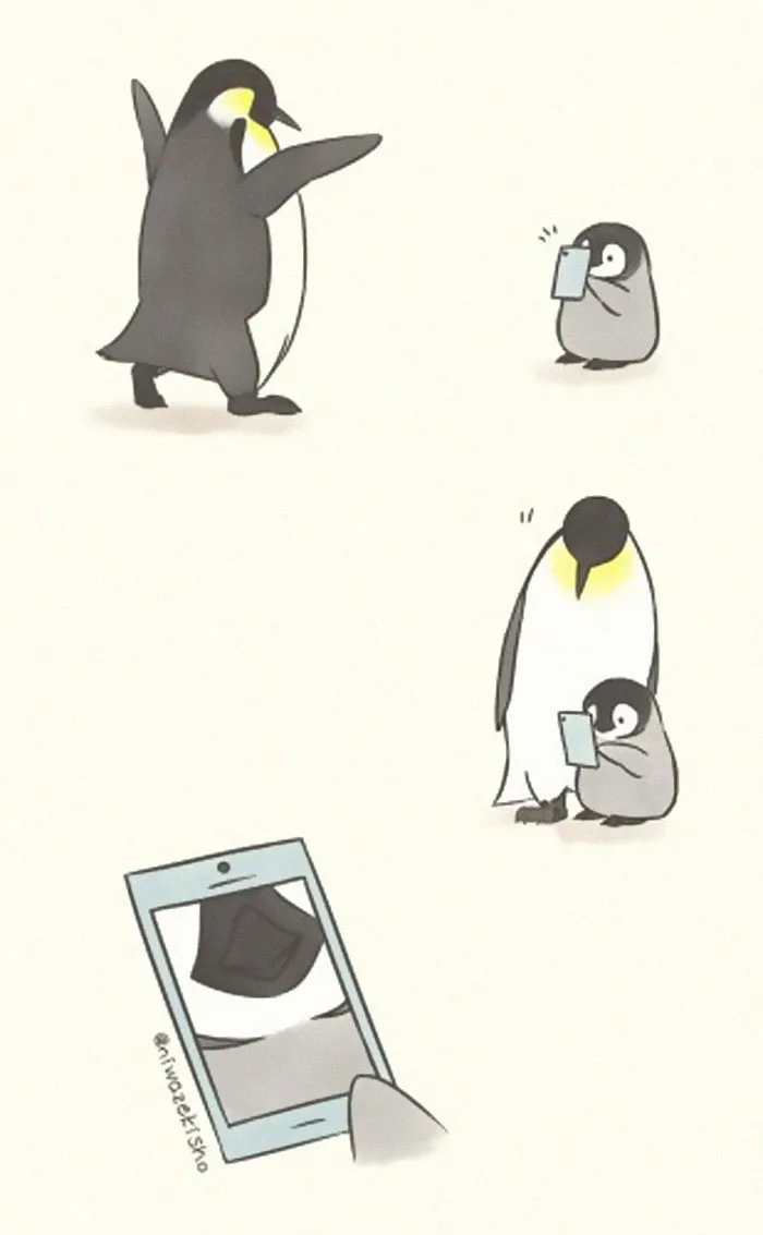 Esta artista dibuja cómics sobre un adorable pingüinito que la fastidia cada vez que intenta hacer algo (30 imágenes)