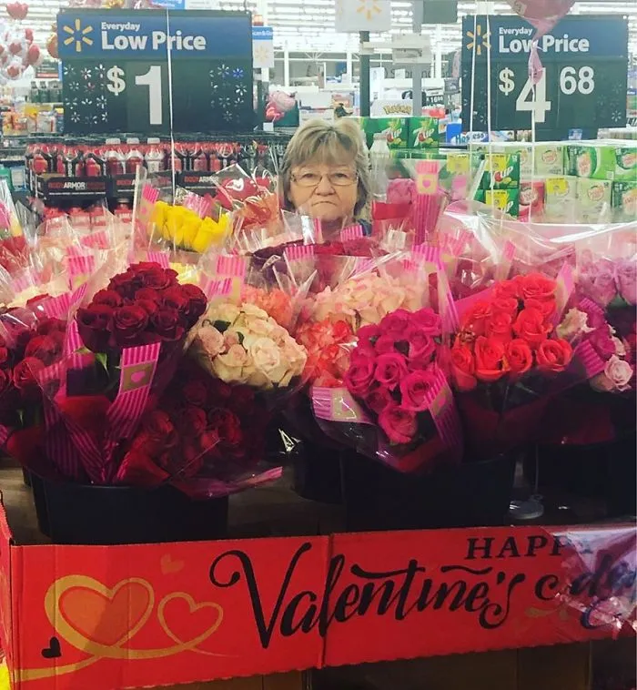 This Lady Works At Walmart, Poses With Its Products For Store's Local FB Page And People Love Her Sense Of Humor