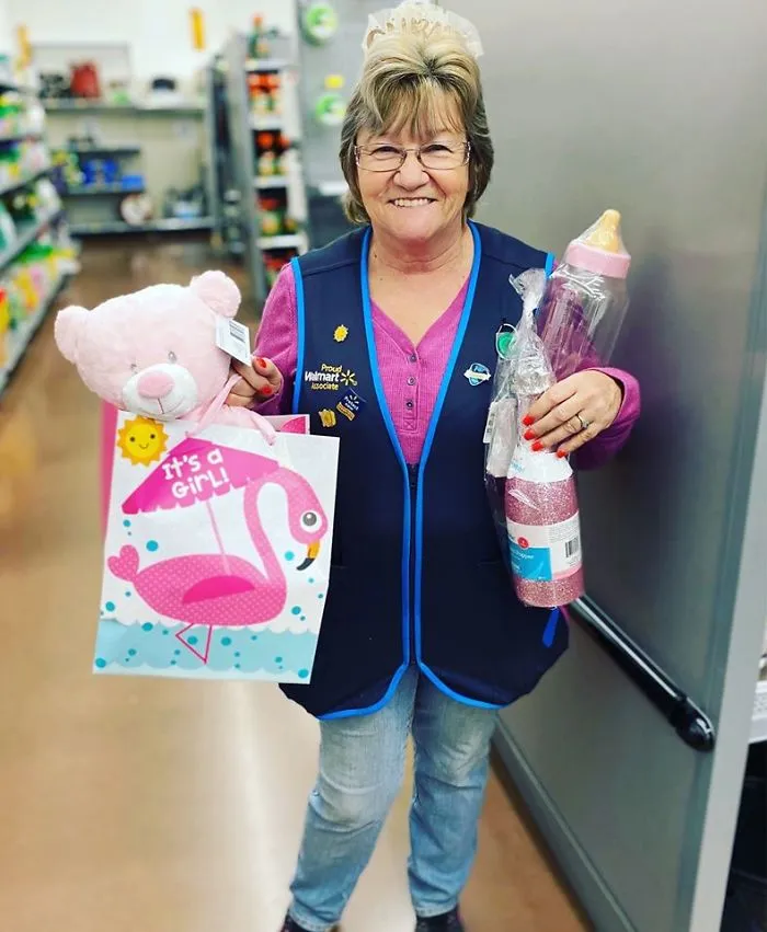 This Lady Works At Walmart, Poses With Its Products For Store's Local FB Page And People Love Her Sense Of Humor