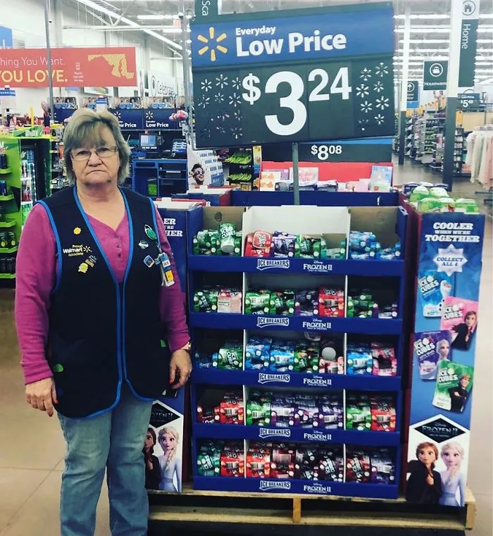 This Lady Works At Walmart, Poses With Its Products For Store's Local FB Page And People Love Her Sense Of Humor