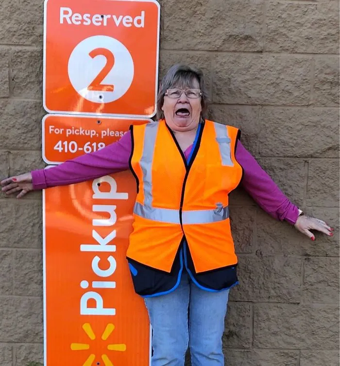 This Lady Works At Walmart, Poses With Its Products For Store's Local FB Page And People Love Her Sense Of Humor