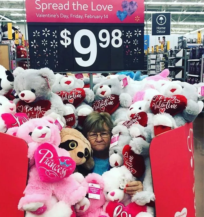 This Lady Works At Walmart, Poses With Its Products For Store's Local FB Page And People Love Her Sense Of Humor