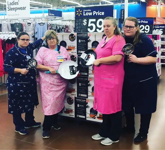 This Lady Works At Walmart, Poses With Its Products For Store's Local FB Page And People Love Her Sense Of Humor