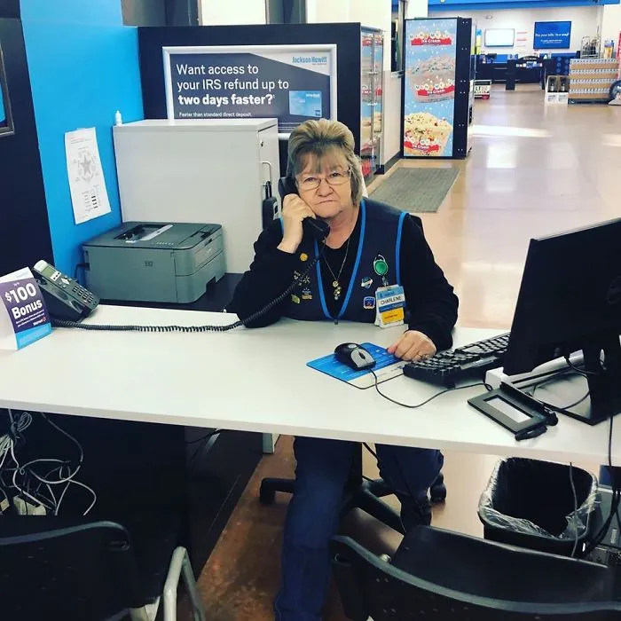 This Lady Works At Walmart, Poses With Its Products For Store's Local FB Page And People Love Her Sense Of Humor