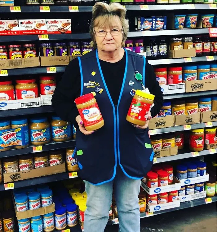 This Lady Works At Walmart, Poses With Its Products For Store's Local FB Page And People Love Her Sense Of Humor