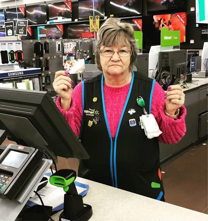 This Lady Works At Walmart, Poses With Its Products For Store's Local FB Page And People Love Her Sense Of Humor
